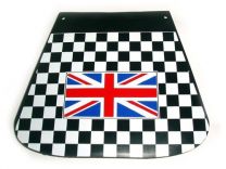 Union Jack Flag Mudflap - Black Chequered